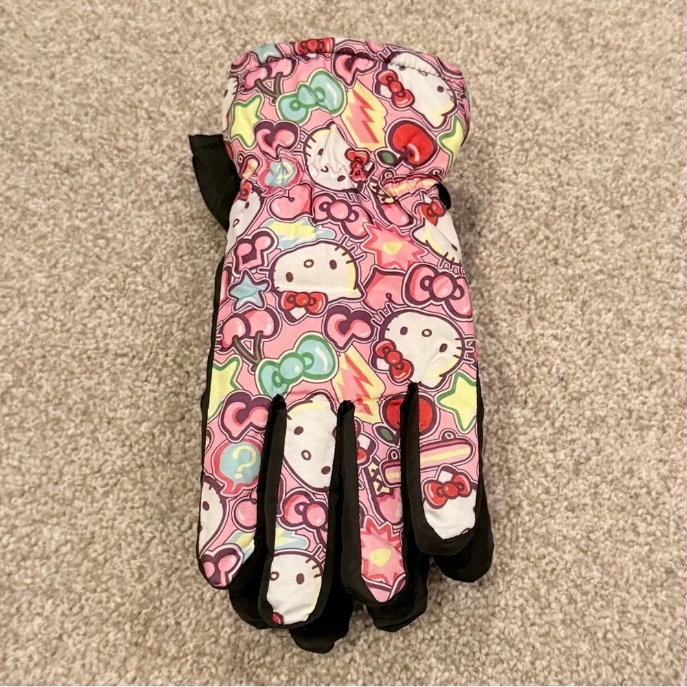 NWT Hello Kitty licensed ski gloves youth size S/M